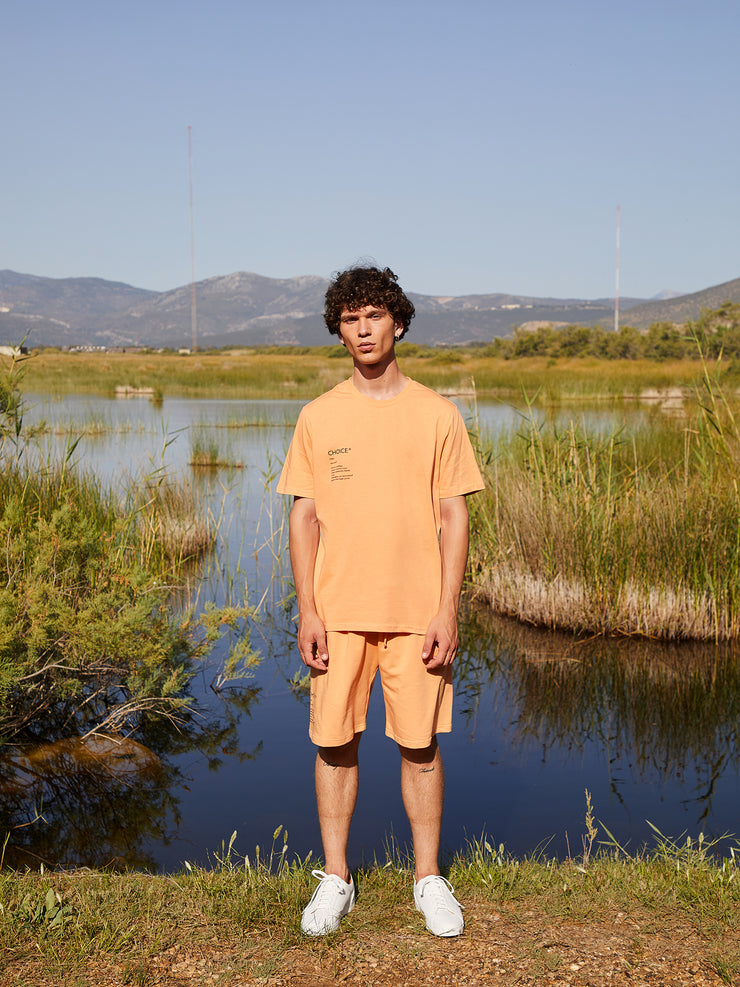 T-shirt με τύπωμα "CHOICE" | Peach