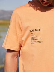 T-shirt με τύπωμα "CHOICE" | Peach