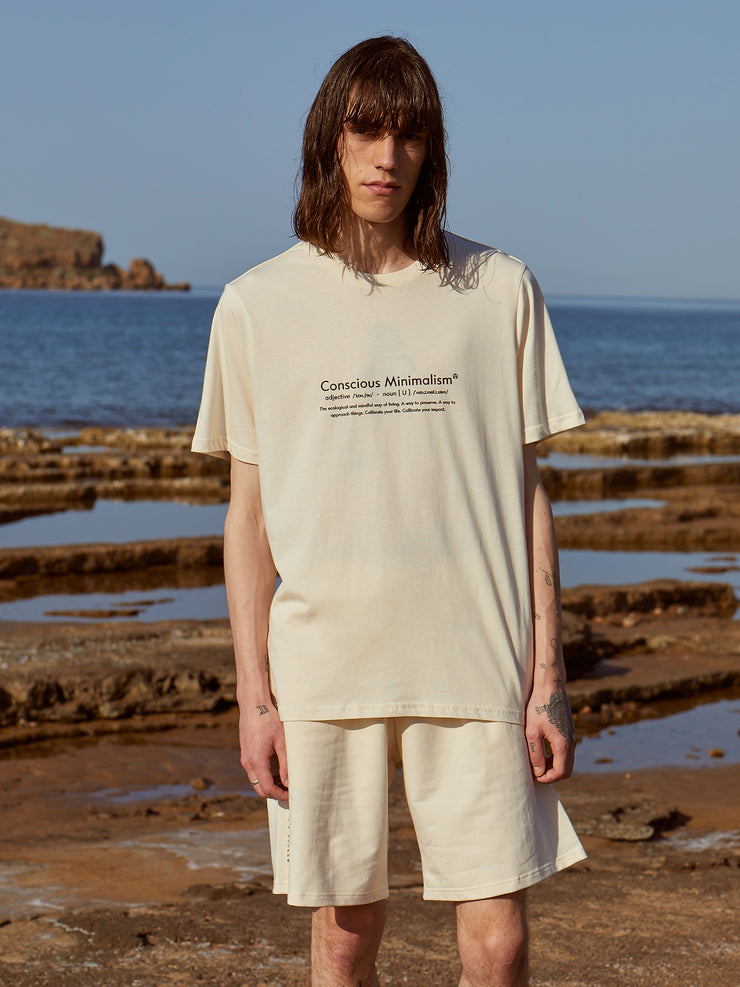 T-shirt με τύπωμα "Conscious Minimalism" | Gardenia